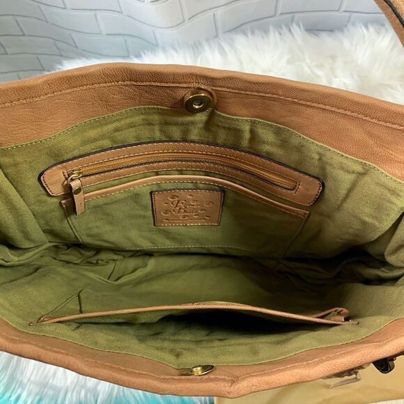 Firenze Bella Gorgeous Tan Leather Inlay Bag - Picture 4 of 8